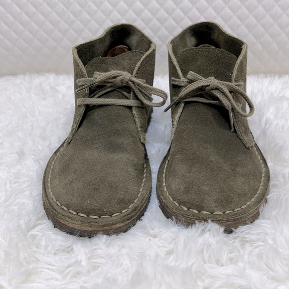 Crewcuts J. Crew Green Suede MacAlister Chukka Boots Shoes Kids Size K3 - Picture 5 of 13